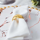 4 Pack Metallic Gold Hammered Napkin Rings