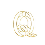 8" Tall | Gold Wedding Centerpiece | Freestanding 3D Decorative Wire Letter | Q