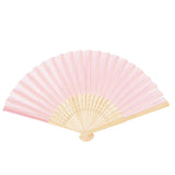 5 Pack Blush Asian Silk Folding Fans Party Favors, Oriental Folding Fan Favors#whtbkgd