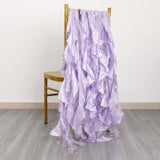 5 Pack Lavender Lilac Curly Willow Chiffon Satin Chair Sashes