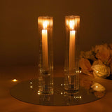 2 Pack Clear Ribbed Candle Holder Glass Shades With Open Ends