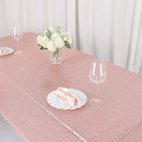 60"x126" Rose Gold Premium Sequin Rectangle Tablecloth