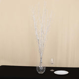 6 Pack Metallic Silver Extra Long Willow Tree Branches