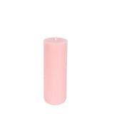 12-Pack Unscented Pillar Candles – Dripless 3x8inch Blush Paraffin Wax Smokeless Cotton Wick#whtbkgd_99