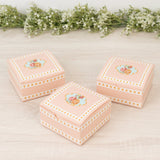 25-Pack Vintage Rose Floral Gift Boxes – Dusty Rose Cardstock Favor Boxes for Cookies