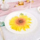 25 Pack | Sunflower 9inch Premium Dinner Paper Plates, Disposable Party Plates