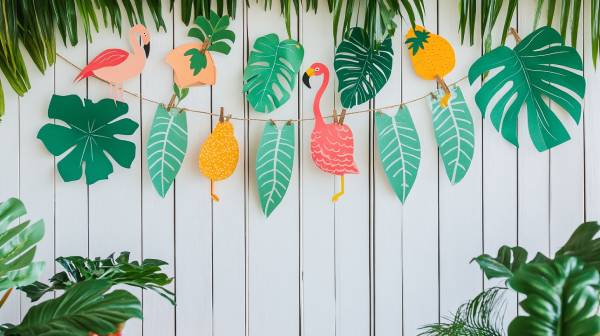 tropical theme party- banner