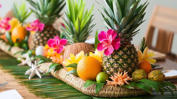 tropical theme party- centerpieces