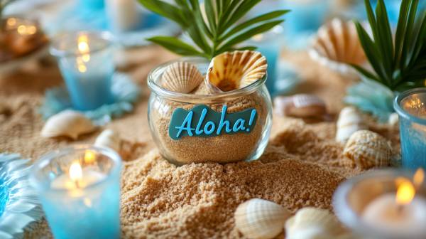 tropical theme party- sand