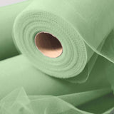 6Inchx100 Yards Sage Green Tulle Fabric Bolt, Sheer Fabric Spool Roll For Crafts