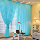 Turquoise Fire Retardant Sheer Organza Premium Curtain Panel Backdrops With Rod Pockets - 10ftx10ft