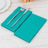 50 Pack 2 Ply Soft Turquoise Disposable Party Napkins, Wedding Reception Dinner Paper Napkins