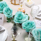 6ft | Aqua/Turquoise Artificial Silk Rose Hanging Flower Garland Vine