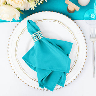 Turquoise Seamless Cloth Dinner Napkins: Add Elegance to Your Table