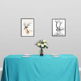 90"x132" Turquoise Polyester Rectangular Tablecloth