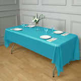 5 Pack Turquoise Rectangle Plastic Table Covers