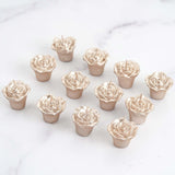 12 Pack | 1inch Blush/Rose Gold Mini Rose Flower Floating Candles Wedding Vase Fillers