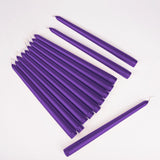 12 Pack | Purple 10inch Premium Wax Taper Candles, Unscented Candles