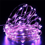 90inch Purple Starry Bright 20 LED String Lights, Battery Operated Micro Fairy Lights