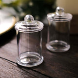 12 Pack | 3.5inch Plastic Candy Jars, Disposable Favor Goodie Containers With Clear Lids