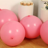 5 Pack Large Matte Pastel Pink Biodegradable Balloons, 36inch Round Eco-friendly