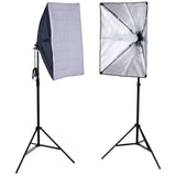 1200W White Umbrella Continuous Lighting Photo Video Studio Kit With Soft Box Reflectors and Muslin