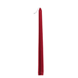 12 Pack | Metallic Red 10inch Premium Wax Taper Candles, Unscented Candles