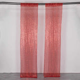 2 Pack Red Sequin Event Curtain Drapes with Rod Pockets, Seamless Backdrop Event Panels