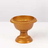 4 Pack Gold Roman Style Plastic Urn Planter Flower Pots, Classic Floral Pedestal Vase Table