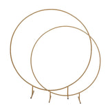 5ft Gold Metal Round Wedding Arch Arbor, Balloon Circle, Flower Frame Backdrop Stand