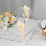 2 Tier 24-Slot Clear Acrylic Waffle Cone Holder Food Display Stand