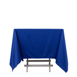 70" Royal Blue Premium Scuba Wrinkle Free Square Tablecloth, Scuba Polyester Tablecloth