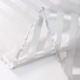 12x108inch Silver Satin Stripe Table Runner, Elegant Tablecloth Runner