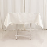 Ivory Seamless Lamour Satin Square Tablecloth - 54inch