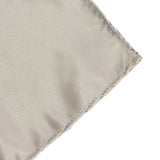 72x72inch Silver Lamour Satin Table Overlay, Square Tablecloth Topper