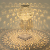 10" LED Acrylic Crystal Cup Shape Touch Control Lampshade Table Lamp, Color Changing Cordless