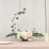 Clear Acrylic Table Wedding Arch Hoop Stand Centerpiece, Round Wreath Tabletop Decor