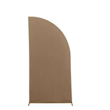 7ft Matte Taupe Spandex Half Moon Chiara Backdrop Stand Cover