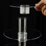 4-Tier Clear Round Acrylic Cupcake Tower Stand, Heavy Duty Cake Stand Dessert Display