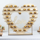 26inch Heart Shaped 8-Layer Double Sided Wooden Dessert Display Stand