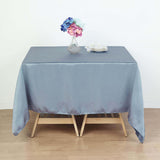 72" x 72" Dusty Blue Square Satin Tablecloth Overlay