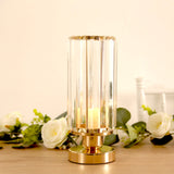 2 Pack Crystal Pendant Hurricane Candle Holders, Elegant Cylinder Design for Pillar