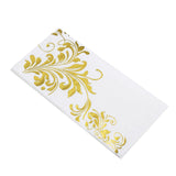 20 Pack | 3 Ply Metallic Gold Intricate Design Paper Dinner Napkins | Wedding Cocktail Napkins