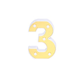 6" Gold 3D Marquee Numbers | Warm White 5 LED Light Up Numbers | 3