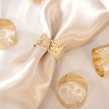 5 Pack | Metallic Gold Laser Cut Butterfly Napkin Rings, Paper Napkin Holders