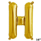 16" Shiny Metallic Gold Mylar Foil Alphabet Letter & Number Balloons