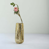 2 Pack | 8 inch Gold Mercury Glass Vases | Geometric Vases Flower Centerpieces