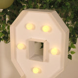 4ft White Large Marquee Light Up Number & Mosaic Balloon Frame Pre-Cut Foam Board 10 Warm White