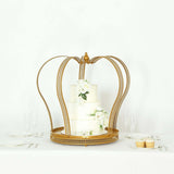 20inch Gold Metal Crown Wedding Cake Stand, Princess Tiara Cupcake Dessert Display Stand