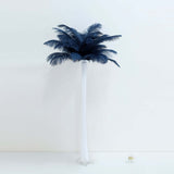 12 Pack | 13-15inch Navy Blue Natural Plume Real Ostrich Feathers, DIY Centerpiece Fillers